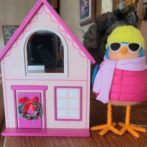 Wondershop Pink and Yellow Bird with House